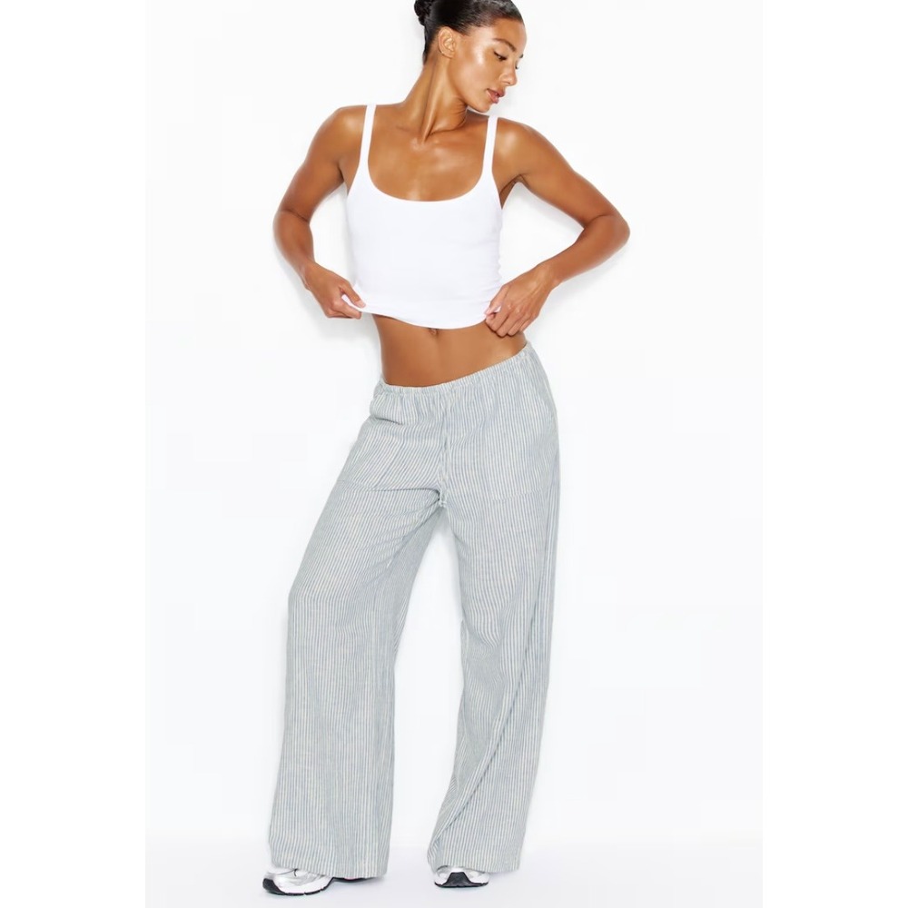 Garage Millie Linen Pull-On Pants Wide Leg Small
